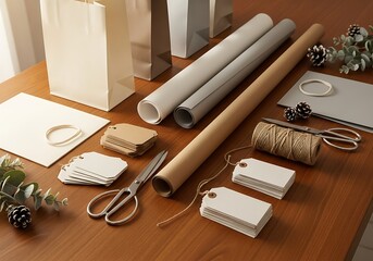 Elevate your brand with elegant gift wrapping supplies, creating a memorable unboxing experience with natural materials and artisan crafted details for a personal touch