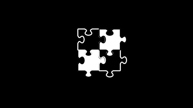 A puzzle piece icon symbolizing structured problem‑solving and system integration, emphasizing clear visual communication within its framed design