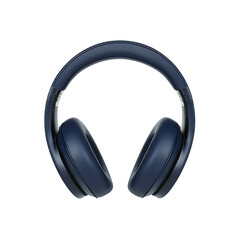 Blue wireless headphones on black background