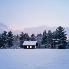 house in the snow