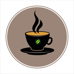 cup of coffee with circle vector
