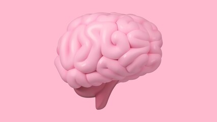 3D Brain Background with Neuroscience and Medical Science Elements - 1