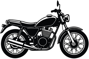 Obraz premium Classic Motorcycle Vector Illustration (Cafe Racer)