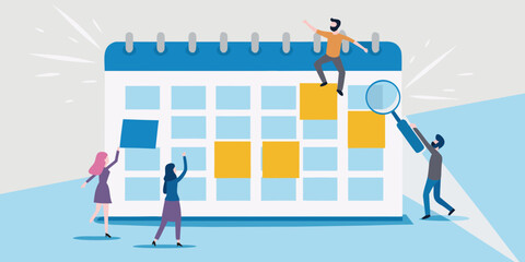 Team planning and scheduling with a giant calendar