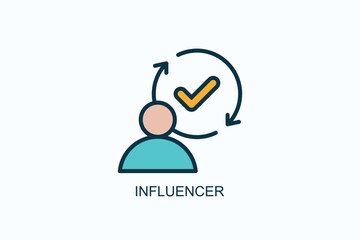 Influencer Icon Or Logo Isolated Vector Illustration