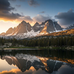 Fototapeta premium sunrise in the mountains