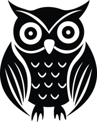 owl on white background