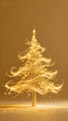 golden christmas tree