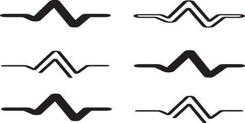 Isolated Digital Health Pulse Icons black vector set, health pulse, heartbeat signal, medical monitor, thin stroke minimal outline filled icon, smart health tech, circuit style wellness design