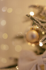 Beautifully illuminated Christmas decoration with sparkling lights, Christmas trees, stars, teddy bears and presents.	