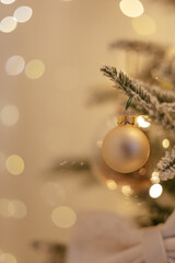 Beautifully illuminated Christmas decoration with sparkling lights, Christmas trees, stars, teddy bears and presents.