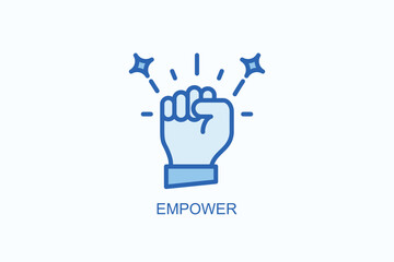 Empower Icon Or Logo Isolated Vector Illustration
