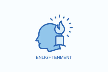 Enlightenment Icon Or Logo Isolated Vector Illustration