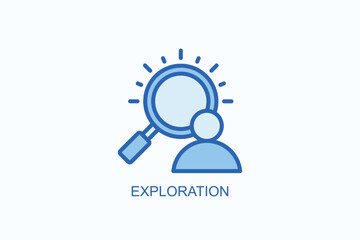 Exploration Icon Or Logo Isolated Vector Illustration