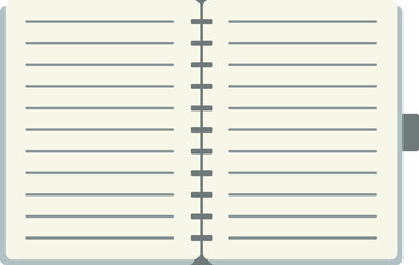 notebook illustration for writing, studying and office activities