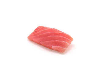 Sashimi made from tuna on a white background. Japanese style food.