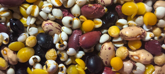 Grains for background. Natural food sources.