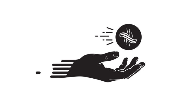 Dynamic black and white emblem showcasing effortless control and flow, symbolizing power, energy, and seamless connectivity with a modern, abstract design for cutting-edge brands