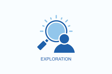 Exploration Icon Or Logo Isolated Vector Illustration