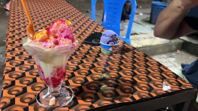 Falooda Ice Cream | Delicious Indian Dessert, Rose Flavoured Sweet Treat, Layered Vermicelli Drink, Summer Dessert & Refreshing Indulgence