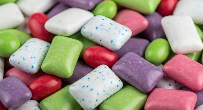 Chewing Gum Paradise Sweet Delight  Colorful Textures.