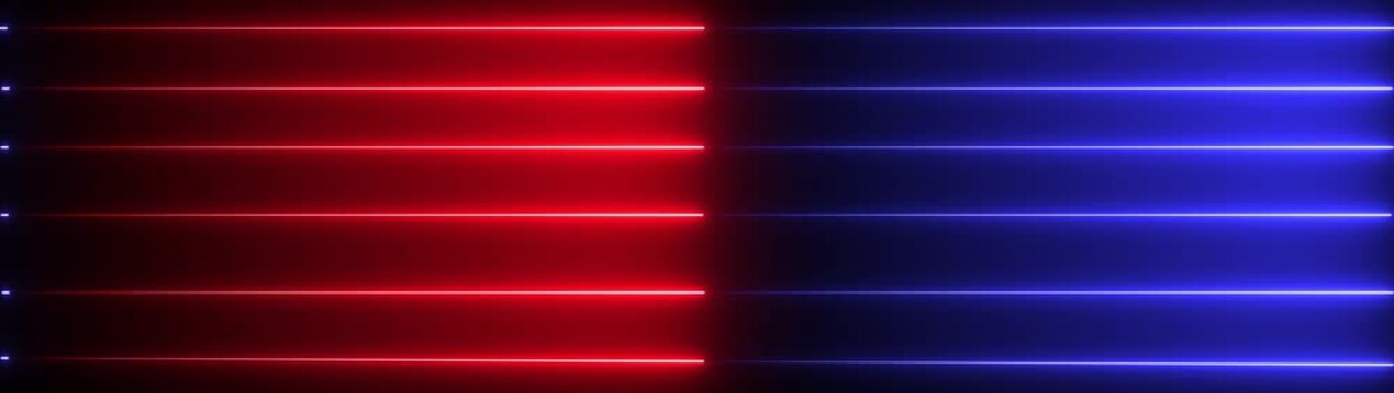 glowing futuristic trendy vertical seamless neon light line technology motion background. Shiny Saber Animation Moving Left to Right.