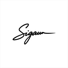 Minimalist Hand-Drawn Signature Icon with Abstract Triangle Shape, Representing Brand Identity, Creative Logo Design, Authentication, and Personal Style