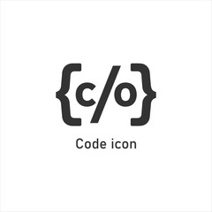 software development symbol, web coding language, digital programming script, application creation interface, curly braces sign,