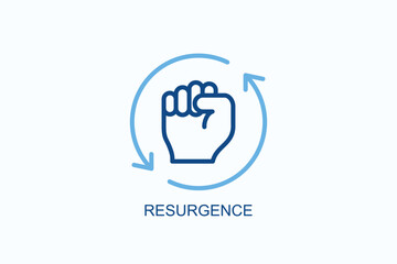 Resurgence Icon Or Logo Isolated Vector Illustration