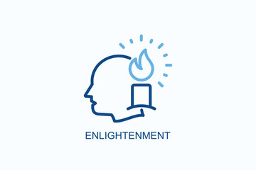 Enlightenment Icon Or Logo Isolated Vector Illustration