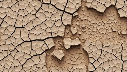 Parched Earth: Cracked Soil Texture