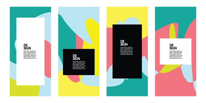 Vector colorful geometric liquid abstract background pattern for social media template