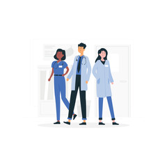 Doctors Flat Illustrations