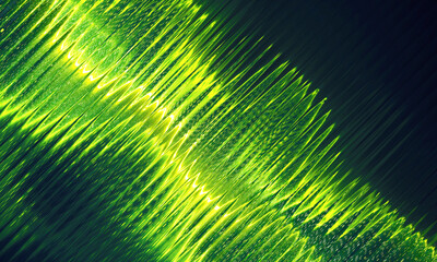 Modern Black and Green Striped Glass Wave Abstract Background for Products and Web Design