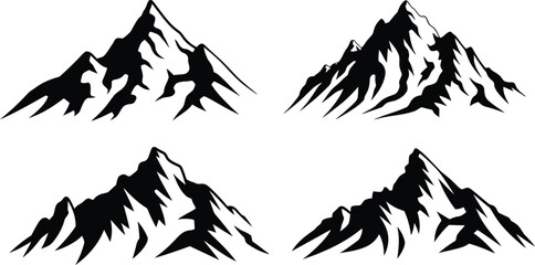Mountain Silhouette Vector icon