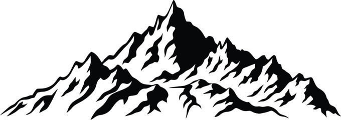 Obraz premium Mountain Silhouette Vector icon