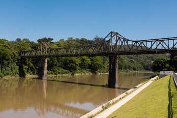 Blumenau, Santa Catarina:  Ponte Aldo Pereira de Andrade (Ponte de Ferro) sobre Rio Itajaí-açu