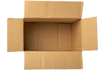 cardboard boxes on white background template