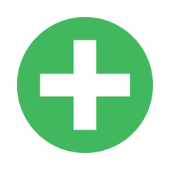 Green plus icon for add or create action