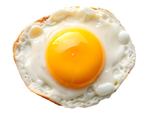 Fried egg sunny side up isolated on transparent background