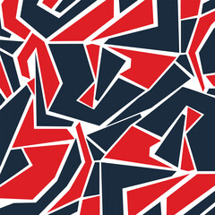 Obraz premium Abstract geometric seamless pattern. Graphic vector. Racing background for vinyl wrap and decal. Grunge, neon texture pattern. Sports textile. Fashion military. Abstract geometric background pattern