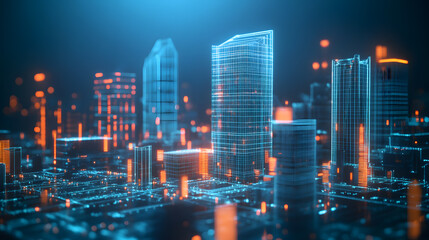 Obraz premium hong kong city skyline at night