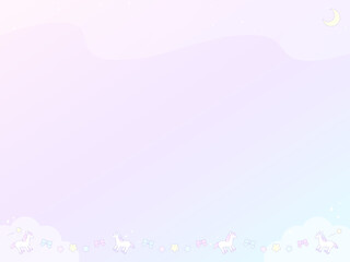 4:3 ファンシードリームホースのグラデーションソーダポップフレーム⭐︎