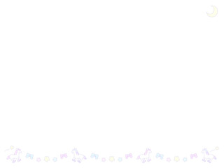 4:3 ファンシードリームホースのグラデーションソーダポップフレーム♡png