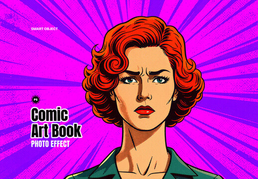 Comic Art Book Photo Effect
