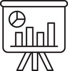 Business Graph Vector Outline Icon Design