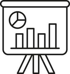 Business Graph Vector Outline Icon Design