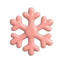 Obraz premium PNG Pink glossy snowflake illustration