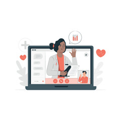 Online Doctor Disproportionate Illustrations