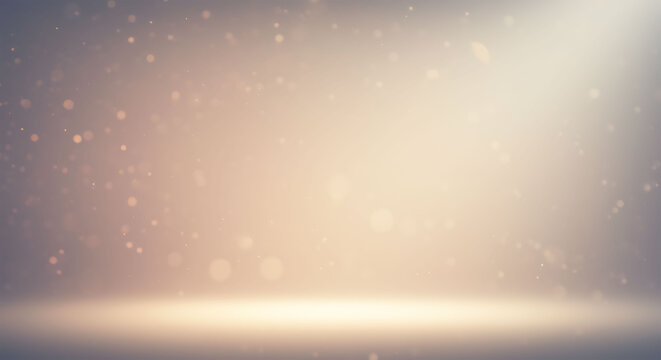 Abstract light and dust particles background bokeh blur soft warm color effect glitter